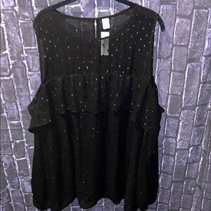 NWTS OLD NAVY SHINY BLACKJACK Cold Shoulder Sz XXL/TTG